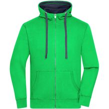 Men's Lifestyle Zip-Hoody - Sweatjacke mit Reißverschluss und Kapuze [Gr. 3XL] (green/navy) (Art.-Nr. CA395527)