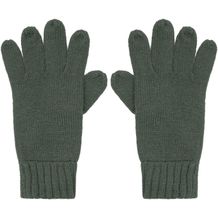 Melange Gloves Basic - Elegante Strickhandschuhe aus Melange-Garnen (racing-green) (Art.-Nr. CA396425)
