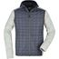 Men's Knitted Hybrid Jacket - Strickfleecejacke im stylischen Materialmix [Gr. 3XL] (light-melange/anthracite-melange) (Art.-Nr. CA397395)