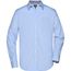 Men's Plain Shirt - Modisches Shirt mit Karo-Einsätzen an Kragen und Manschette [Gr. L] (light-blue/navy-white) (Art.-Nr. CA399474)