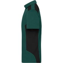 Men's Workwear Polo - STRONG - - Strapazierfähiges und pflegeleichtes Polo mit Kontrasteinsätzen [Gr. XXL] (schwarz / grün) (Art.-Nr. CA400848)
