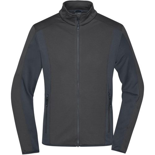 Men's Structure Fleece Jacket - Stretchfleecejacke im sportlichen Look [Gr. S] (Art.-Nr. CA400860) - Angenehm weiche, bi-elastische, pflegele...