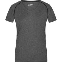 Ladies' Sports T-Shirt - Funktionsshirt für Fitness und Sport [Gr. L] (black-melange/black) (Art.-Nr. CA402305)
