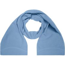 Microfleece Scarf - Eleganter Fleece Schal mit umgenähten Enden und Ziernaht (blau) (Art.-Nr. CA404949)