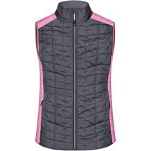 Ladies' Knitted Hybrid Vest - Weste im stylischen Materialmix [Gr. S] (pink-melange/anthracite-melange) (Art.-Nr. CA407755)