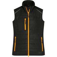 Ladies' Hybrid Vest - Softshellweste im attraktiven Materialmix [Gr. S] (black/neon-orange) (Art.-Nr. CA407958)
