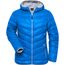 Ladies' Down Jacket - Ultraleichte Daunenjacke mit Kapuze in sportlichem Style [Gr. L] (blue/silver) (Art.-Nr. CA410241)