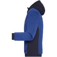 Men's Padded Hybrid Jacket - Wattierte Strickfleece Jacke im attraktiven Materialmix [Gr. XL] (blau) (Art.-Nr. CA410751)