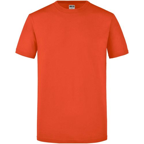 Men's Slim Fit-T - Figurbetontes Rundhals-T-Shirt [Gr. L] (Art.-Nr. CA413817) - Einlaufvorbehandelter Single Jersey...