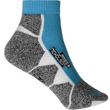 Sport Sneaker Socks - Funktionelle, kurze Sportsocke für Damen und Herren [Gr. 42-44] (blau / weiß) (Art.-Nr. CA414566)