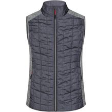 Ladies' Knitted Hybrid Vest - Weste im stylischen Materialmix [Gr. S] (light-melange/anthracite-melange) (Art.-Nr. CA414902)