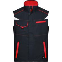 Workwear Vest - Funktionelle Weste im sportlichen Look mit hochwertigen Details [Gr. S] (carbon/red) (Art.-Nr. CA415144)