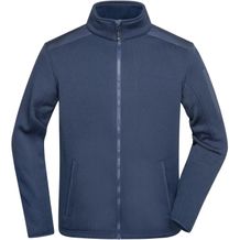 Men's Knitted Fleece Jacket - Superweiche, warme Strickfleece Jacke [Gr. M] (navy/navy) (Art.-Nr. CA415455)