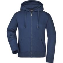 Ladies' Hooded Jacket - Kapuzenjacke aus formbeständiger Sweat-Qualität [Gr. L] (navy) (Art.-Nr. CA415476)