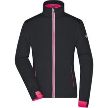 Ladies' Sports Softshell Jacket - Funktionelle Softshelljacke für Sport, Freizeit und Promotion [Gr. S] (black/light-red) (Art.-Nr. CA418640)