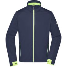 Men's Sports Softshell Jacket - Funktionelle Softshelljacke für Sport, Freizeit und Promotion [Gr. 3XL] (navy/bright-yellow) (Art.-Nr. CA418649)