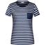 Ladies' T-Shirt Striped - T-Shirt in maritimem Look mit Brusttasche [Gr. L] (navy/white) (Art.-Nr. CA422275)