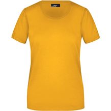 Ladies' Basic-T - Leicht tailliertes T-Shirt aus Single Jersey [Gr. S] (gold-yellow) (Art.-Nr. CA422630)