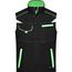Workwear Vest - Funktionelle Weste im sportlichen Look mit hochwertigen Details [Gr. 5XL] (black/lime-green) (Art.-Nr. CA425928)