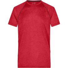Men's Sports T-Shirt - Funktionsshirt für Fitness und Sport [Gr. XL] (red-melange/titan) (Art.-Nr. CA432434)