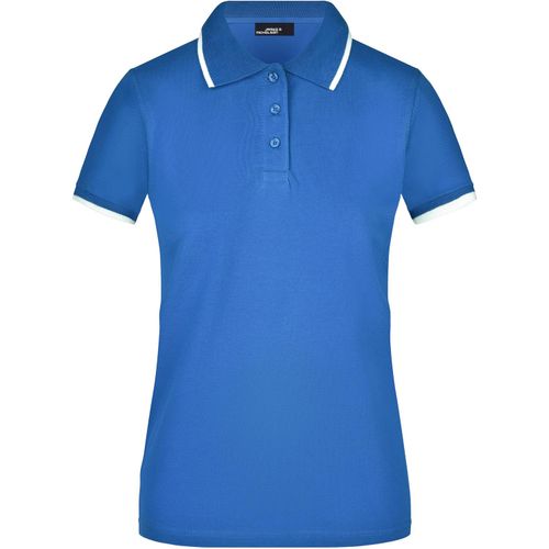 Ladies' Polo Tipping - Hochwertiges Piqué-Polohemd mit Kontraststreifen [Gr. XL] (Art.-Nr. CA433085) - Klassische Piqué-Struktur
Gekämmt...