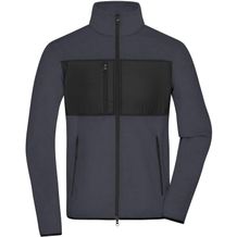 Men's Fleece Jacket - Fleecejacke im Materialmix [Gr. L] (carbon/black) (Art.-Nr. CA438937)