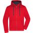 Men's Hooded Jacket - Premium Sweatjacke mit Bionic®-Finish [Gr. XXL] (red/carbon) (Art.-Nr. CA439232)