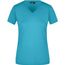 Ladies' Slim Fit V-T - Figurbetontes V-Neck-T-Shirt [Gr. L] (caribbean-blue) (Art.-Nr. CA439871)