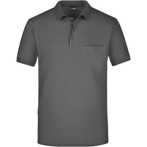 Men's Polo Pocket - Klassisches Poloshirt mit Brusttasche [Gr. L] (Art.-Nr. CA440509) - Feine Piqué-Struktur
Gekämmte, ringges...