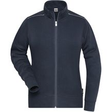 Ladies' Workwear Sweat-Jacket - Sweatjacke mit Stehkragen und Kontrastpaspel [Gr. 3XL] (navy) (Art.-Nr. CA441368)