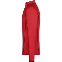 Men's Sports Shirt Longsleeve - Langarm Funktionsshirt für Fitness und Sport [Gr. L] (schwarz / Rot) (Art.-Nr. CA442225)