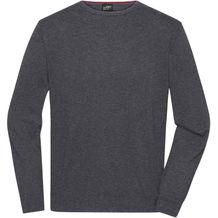 Men's Round-Neck Pullover - Klassischer Baumwoll-Pullover [Gr. XXL] (anthracite-melange) (Art.-Nr. CA443445)