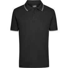 Men's Polo - Polo in elastischer Piqué-Qualität [Gr. M] (black/white) (Art.-Nr. CA444695)