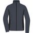 Ladies' Stretchfleece Jacket - Bequeme, elastische Stretchfleece Jacke im sportlichen Look für Arbeit, Sport und Lifestyle [Gr. 3XL] (carbon/black) (Art.-Nr. CA451748)