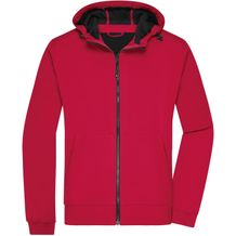 Men's Hooded Softshell Jacket - Softshelljacke mit Kapuze im sportlichen Design [Gr. XL] (red/black) (Art.-Nr. CA454383)
