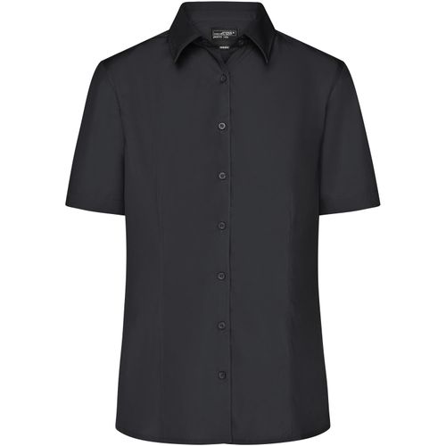 Ladies' Business Shirt Short-Sleeved - Klassisches Shirt aus strapazierfähigem Mischgewebe [Gr. XS] (Art.-Nr. CA456355) - Pflegeleichte Popeline-Qualität mi...