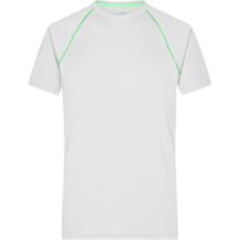 Men's Sports T-Shirt - Funktionsshirt für Fitness und Sport [Gr. M] (white/bright-green) (Art.-Nr. CA457183)
