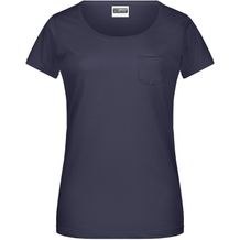 Ladies'-T Pocket - T-Shirt mit modischer Brusttasche [Gr. S] (navy) (Art.-Nr. CA459717)