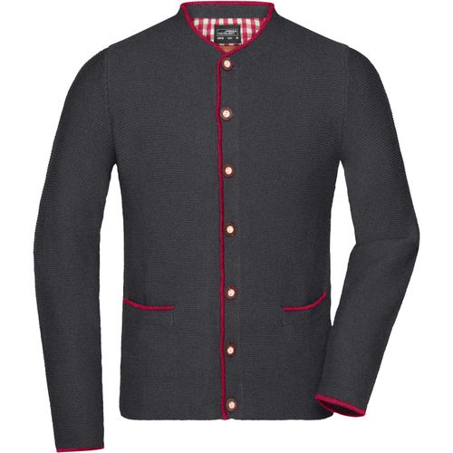 Men's Traditional Knitted Jacket - Strickjacke im klassischen Trachtenlook [Gr. L] (Art.-Nr. CA470038) - Pflegeleichte Baumwoll-Misch-Qualität
2...
