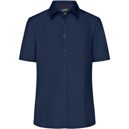 Ladies' Business Shirt Short-Sleeved - Klassisches Shirt aus strapazierfähigem Mischgewebe [Gr. 3XL] (Art.-Nr. CA471304) - Pflegeleichte Popeline-Qualität mi...