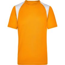 Men's Running-T - Atmungsaktives Laufshirt [Gr. L] (orange/white) (Art.-Nr. CA472454)