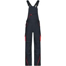 Workwear Pants with Bib - Funktionelle Latzhose im sportlichen Look mit hochwertigen Details [Gr. 46] (carbon/red) (Art.-Nr. CA475716)