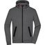 Men's Hooded Jacket - Kapuzenjacke mit modischen Details in Melange-Optik [Gr. L] (dark-melange) (Art.-Nr. CA481305)