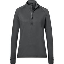 Ladies' Sports Shirt Half-Zip - Langarm-Shirt mit Reißverschluss für Sport und Freizeit [Gr. XL] (carbon) (Art.-Nr. CA481541)