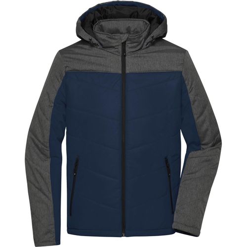Men's Winter Jacket - Sportliche Winterjacke mit Kapuze [Gr. XL] (Art.-Nr. CA482286) - Wattierte Jacke im Materialmix mit...