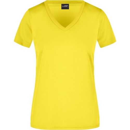 Ladies' Active-V - Funktions T-Shirt für Freizeit und Sport [Gr. XL] (Art.-Nr. CA488083) - Feiner Single Jersey
V-Ausschnitt,...