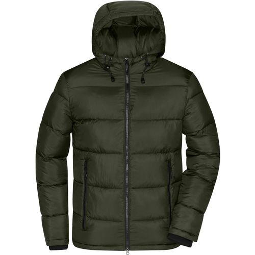 Men's Padded Jacket - Gesteppte Winterjacke aus recyceltem Polyester mit sorona®AURA Wattierung [Gr. L] (Art.-Nr. CA489177) - Rip-Stop-Gewebe, Wasser- und schmutzabwe...