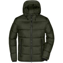 Men's Padded Jacket - Gesteppte Winterjacke aus recyceltem Polyester mit sorona®AURA Wattierung [Gr. L] (deep-forest/yellow) (Art.-Nr. CA489177)