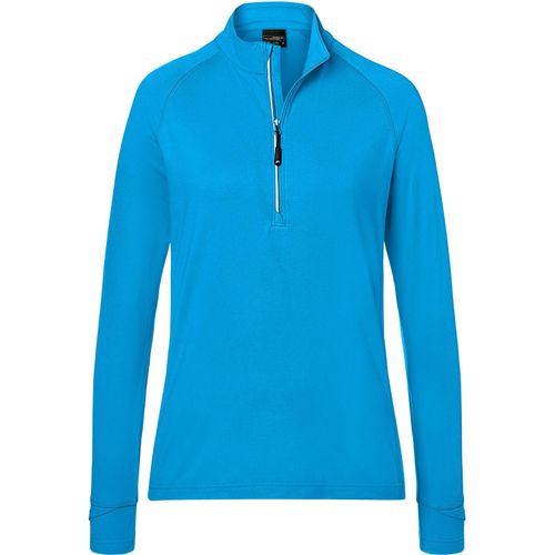 Ladies' Sports Shirt Half-Zip - Langarm-Shirt mit Reißverschluss für Sport und Freizeit [Gr. XS] (Art.-Nr. CA489488) - Angenehm weiche, wärmende, bi-elastisch...