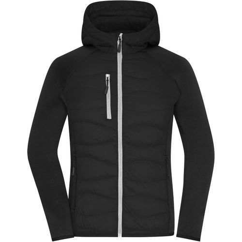 Ladies' Hybrid Jacket - Sportliche Jacke mit Kapuze im attraktiven Materialmix [Gr. S] (Art.-Nr. CA490154) - Pflegeleichter Stretchfleece kombiniert...